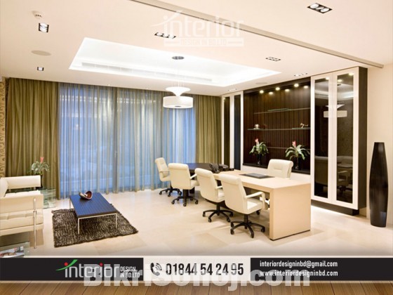 Office meeting room design, a bland conference room